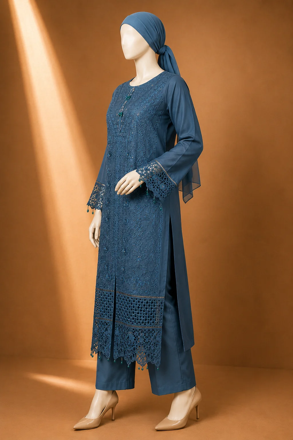 3 Piece - Embroidered COTTON SUIT - Image 4