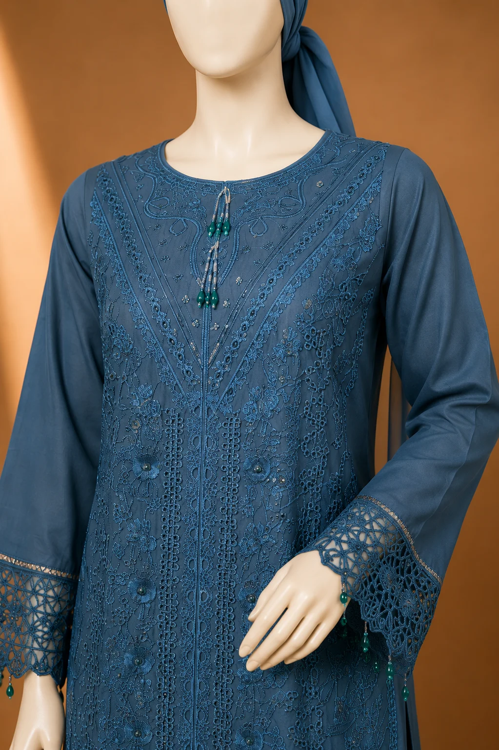 3 Piece - Embroidered COTTON SUIT Hover