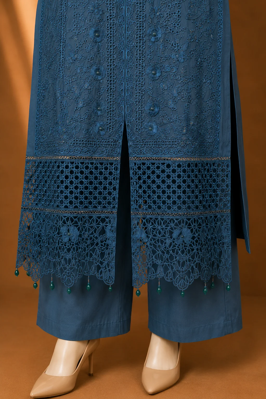 3 Piece - Embroidered COTTON SUIT - Image 3