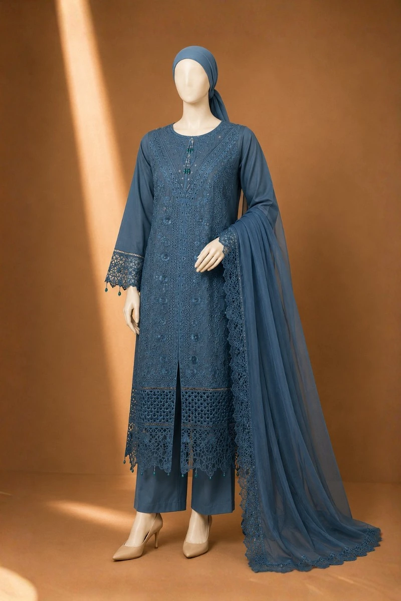 3 Piece - Embroidered COTTON SUIT