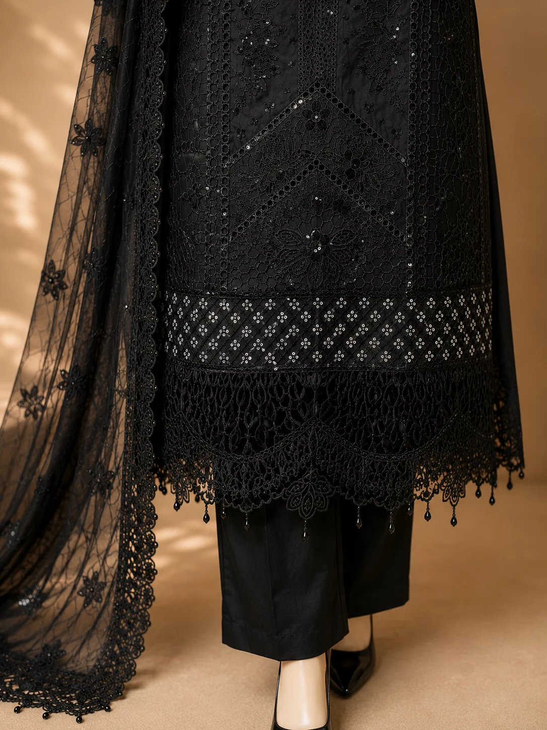 3 Piece - Embroidered COTTON SUIT - Image 4