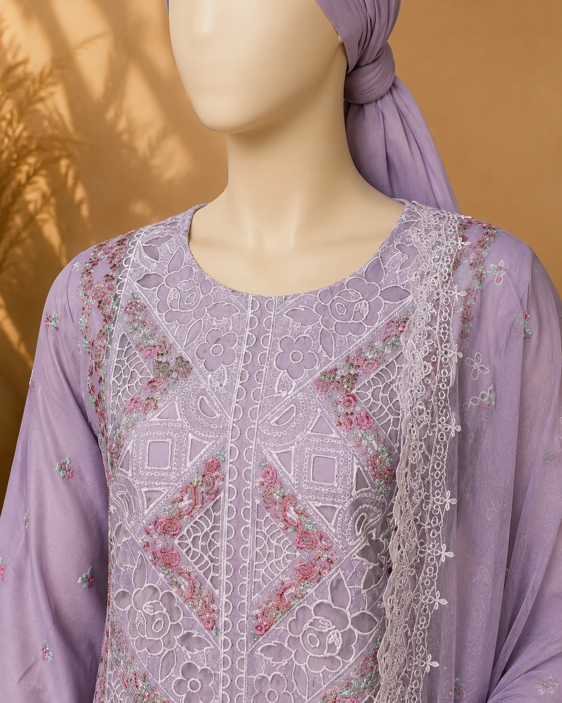 3 Piece - Embroidered cotton Suit Hover