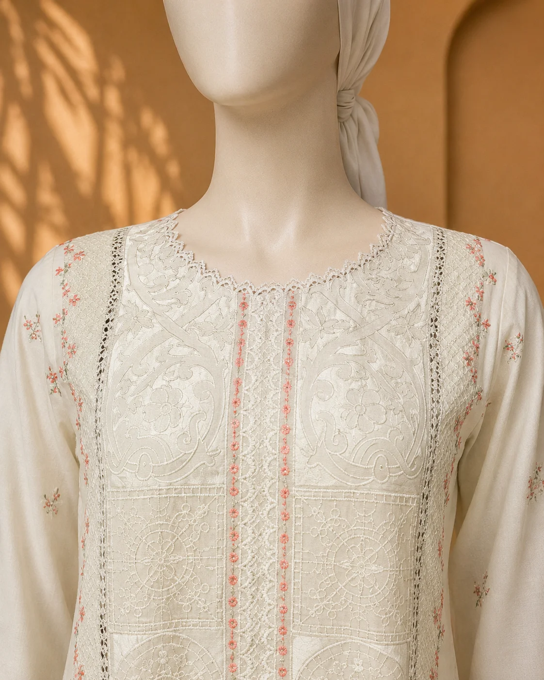3 Piece - Embroidered cotton Suit Hover