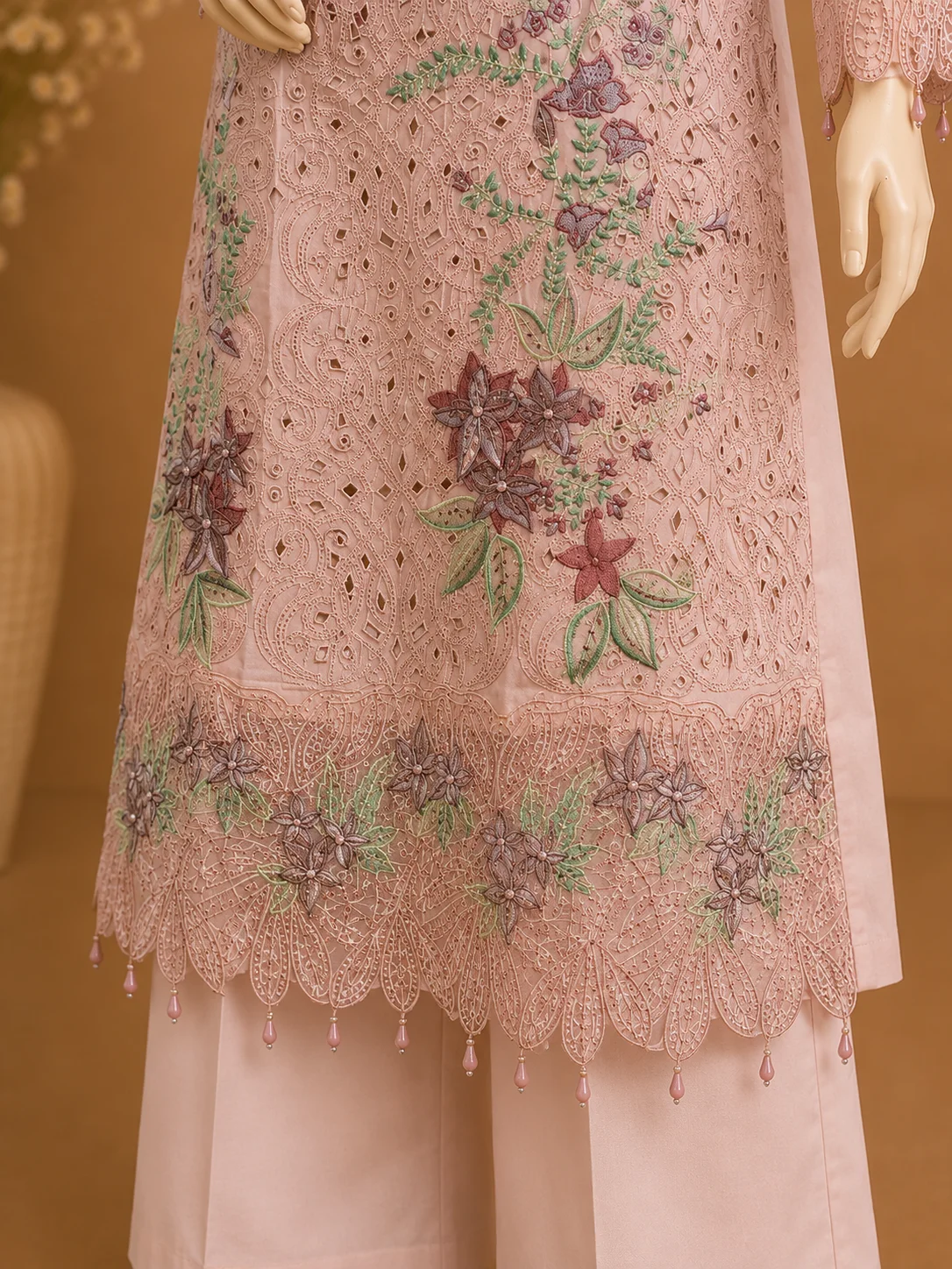 3 Piece - Embroidered cotton Suit - Image 3