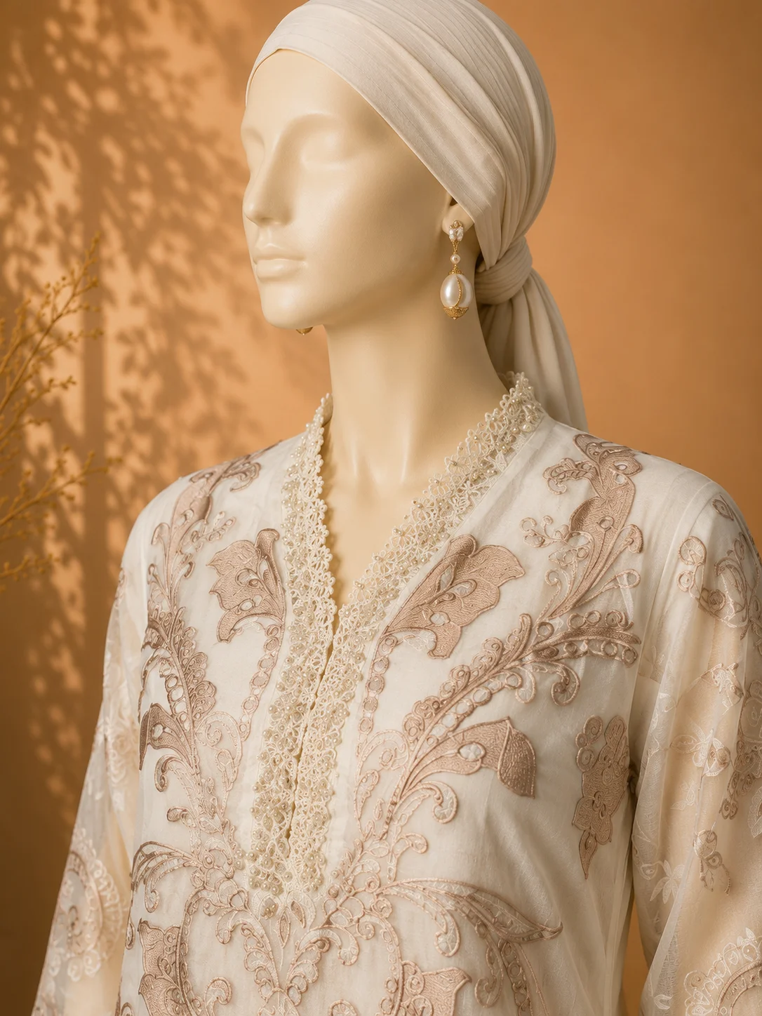 3 Piece - Embroidered Organza Suit Hover