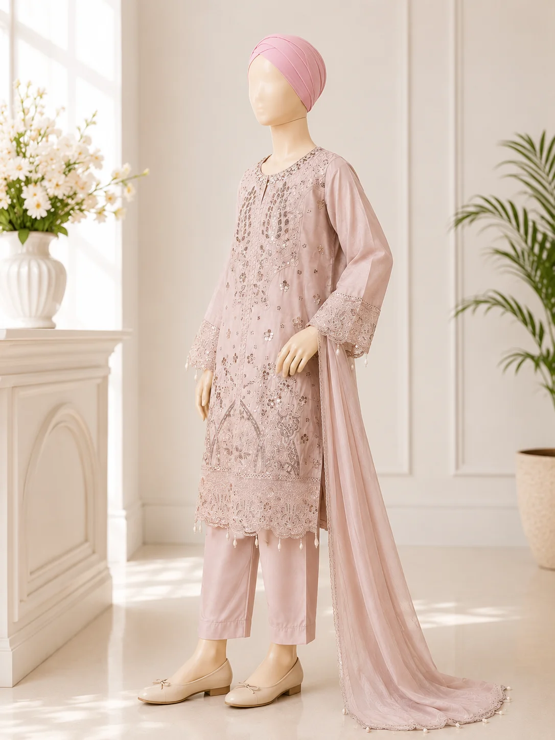 KIDS  3 Piece Embroidered Suit - Image 4