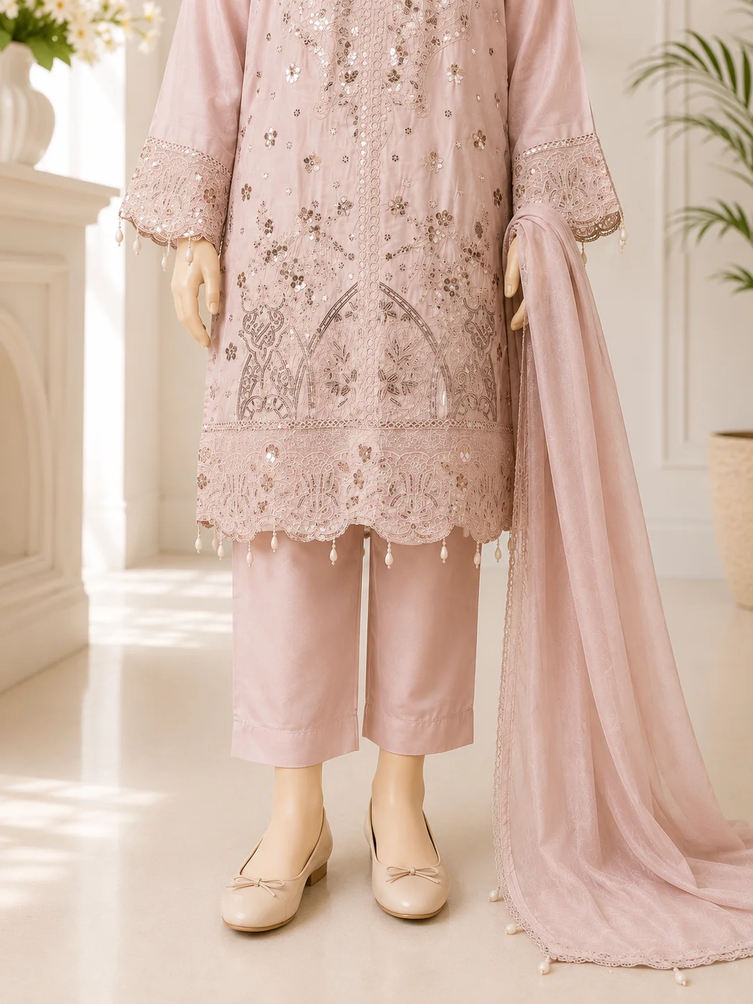 KIDS  3 Piece Embroidered Suit - Image 3