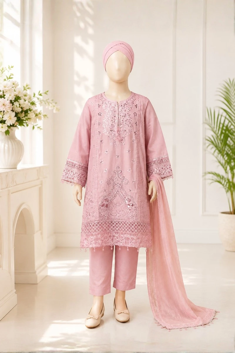 KIDS  3 Piece Embroidered Suit
