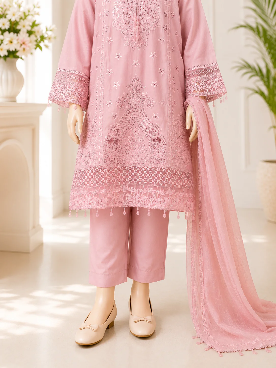 KIDS  3 Piece Embroidered Suit - Image 3