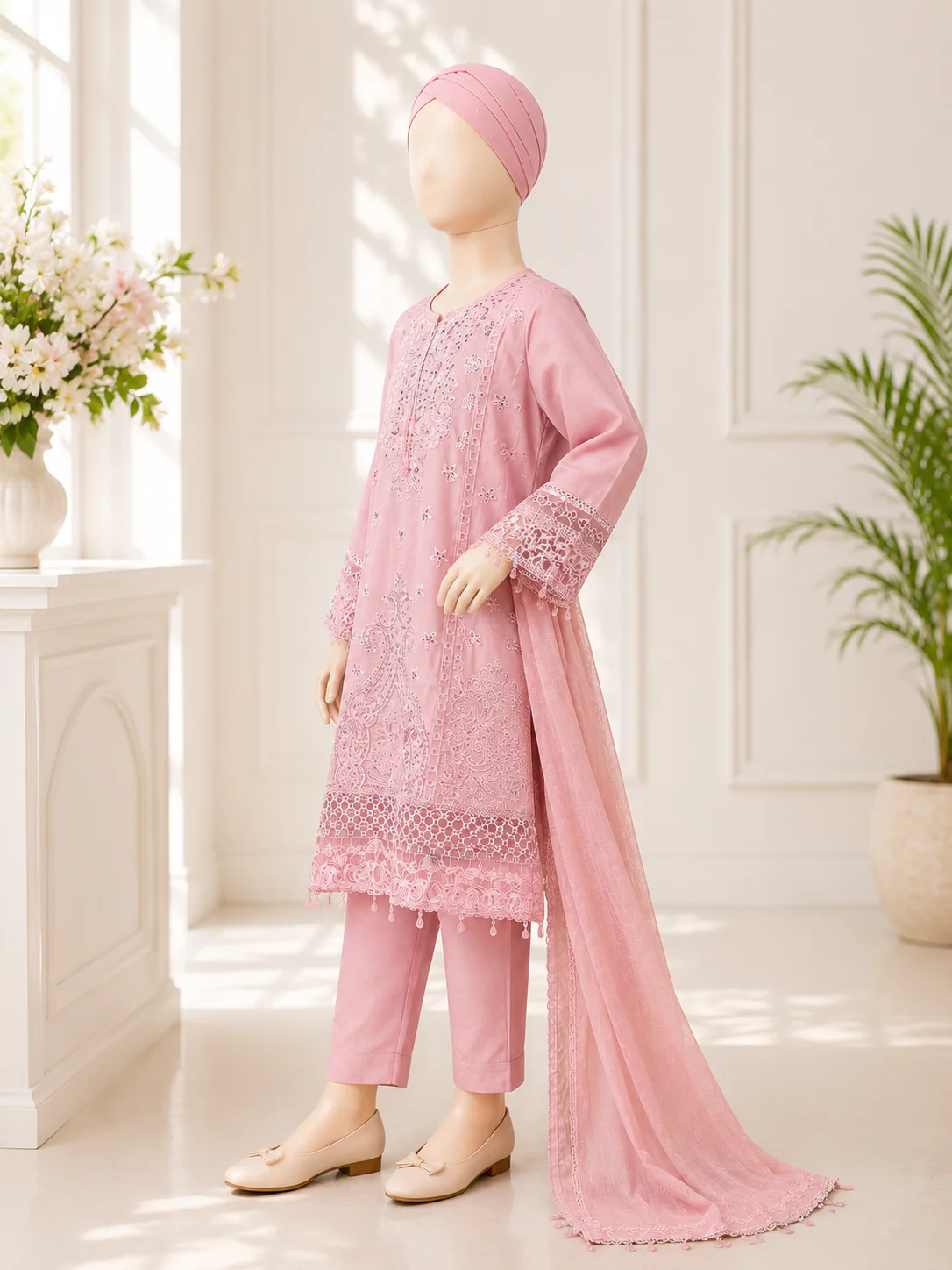 KIDS  3 Piece Embroidered Suit - Image 4