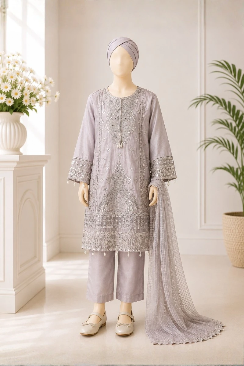 KIDS  3 Piece Embroidered Suit