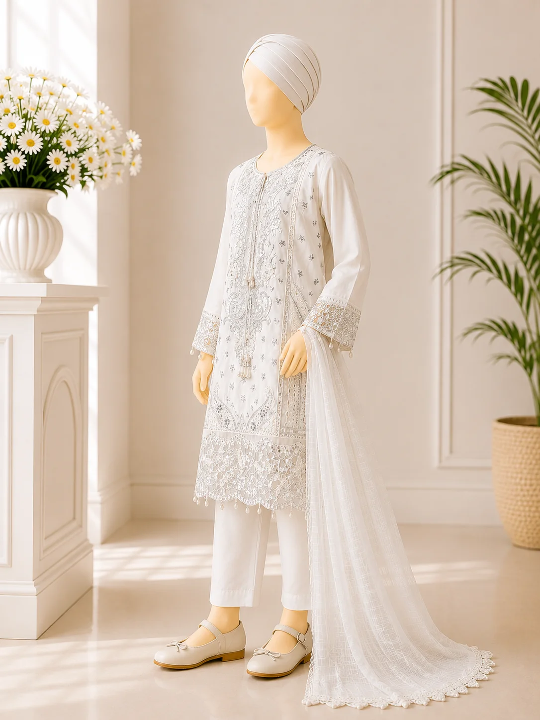 KIDS  3 Piece Embroidered Suit - Image 4