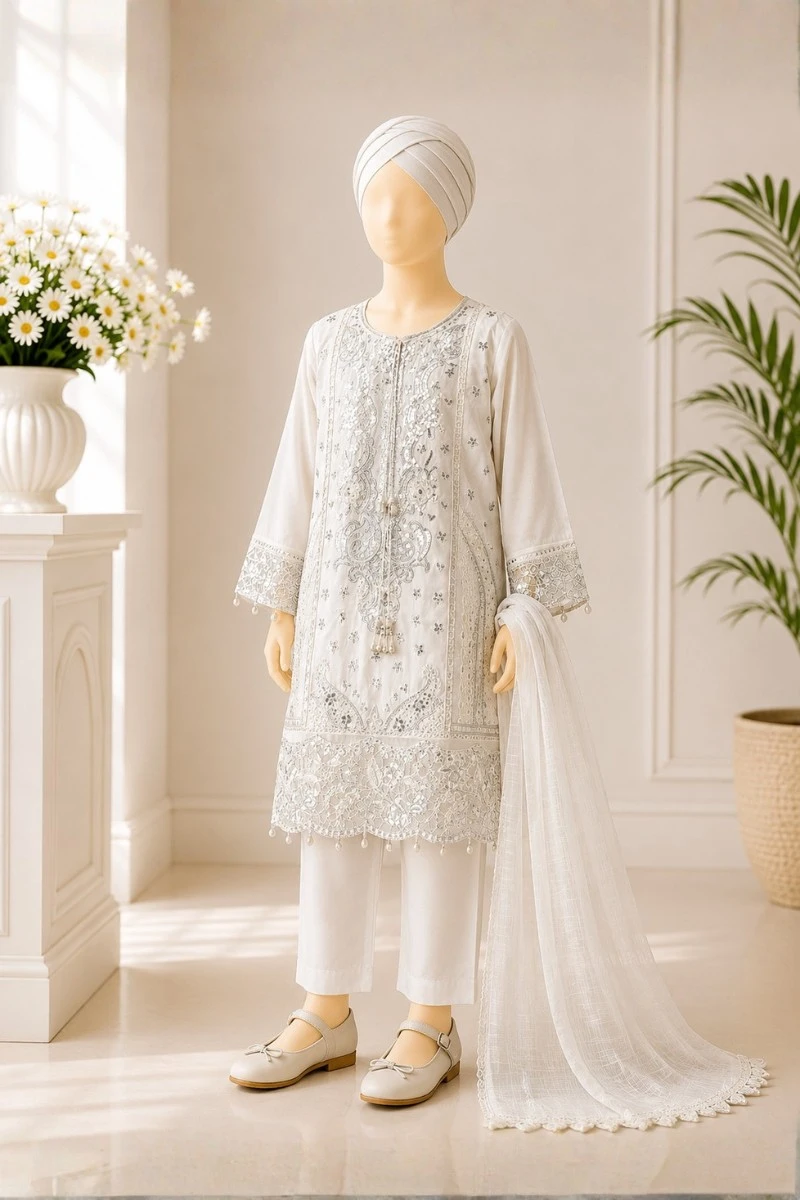 KIDS  3 Piece Embroidered Suit