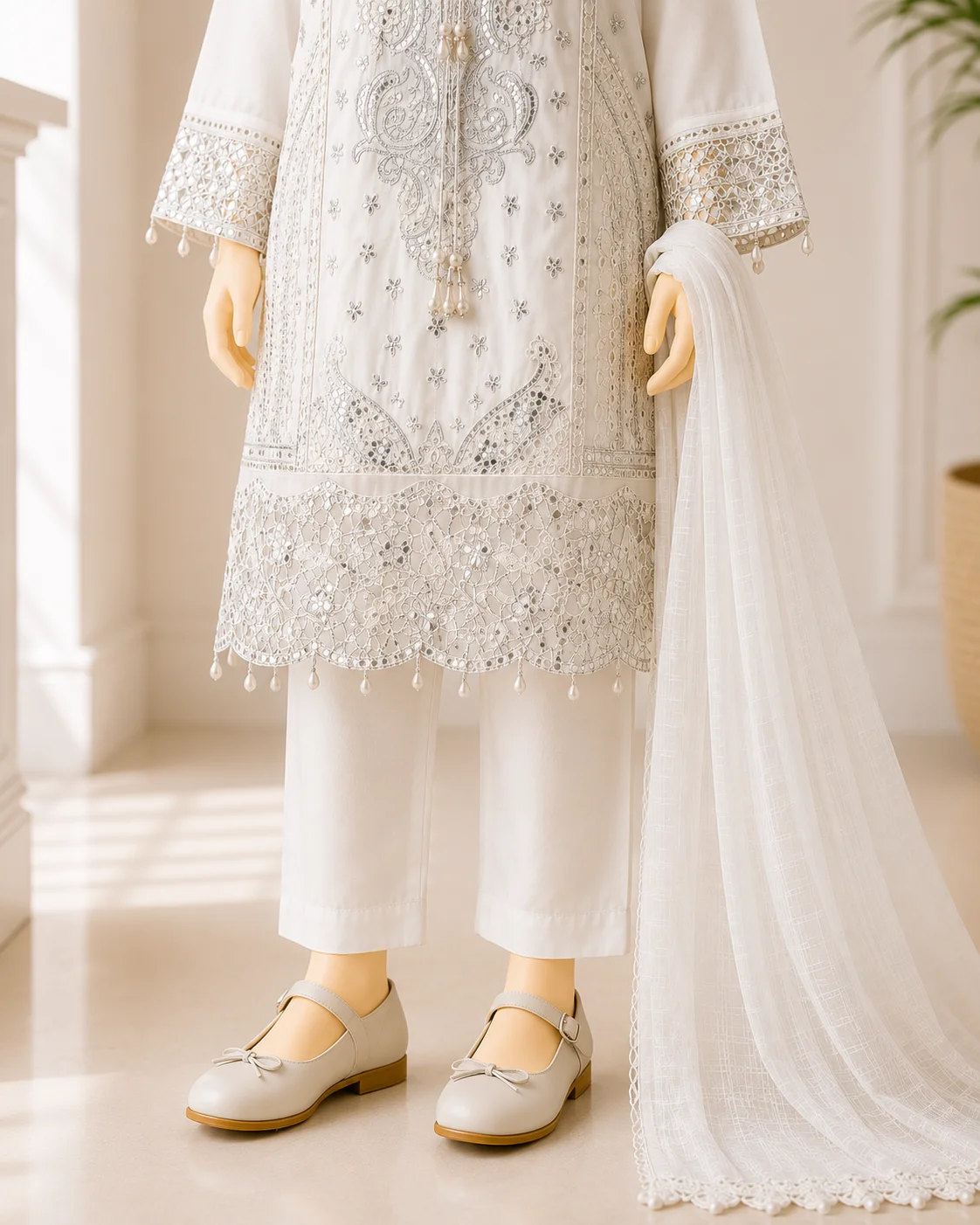 KIDS  3 Piece Embroidered Suit - Image 3