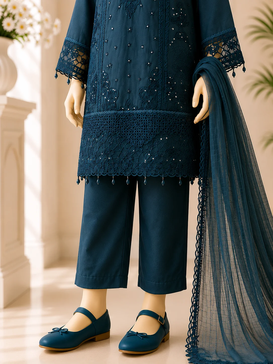 KIDS  3 Piece Embroidered Suit - Image 3