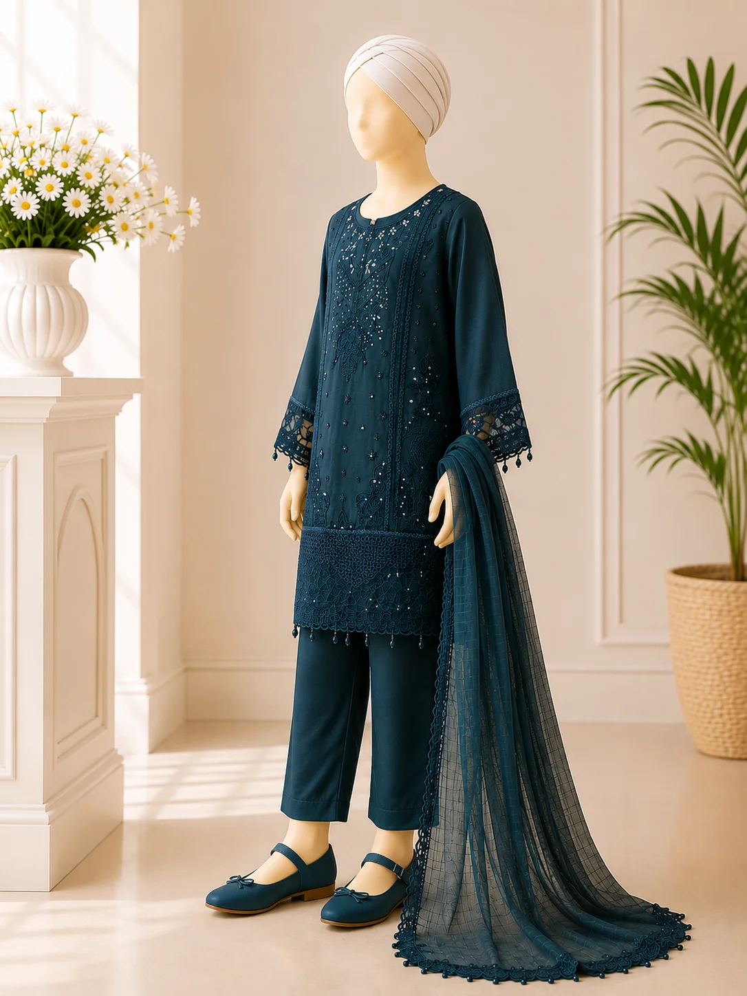 KIDS  3 Piece Embroidered Suit - Image 4