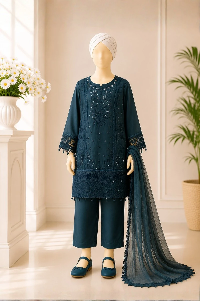KIDS  3 Piece Embroidered Suit