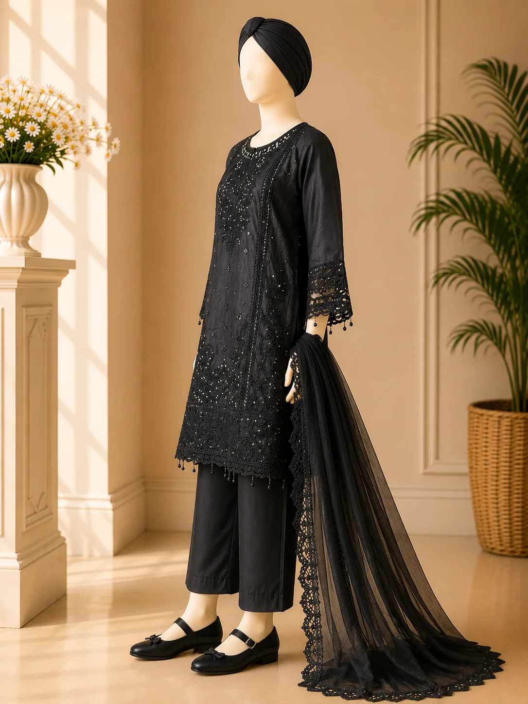 KIDS 3 Piece Embroidered Suit - Image 4