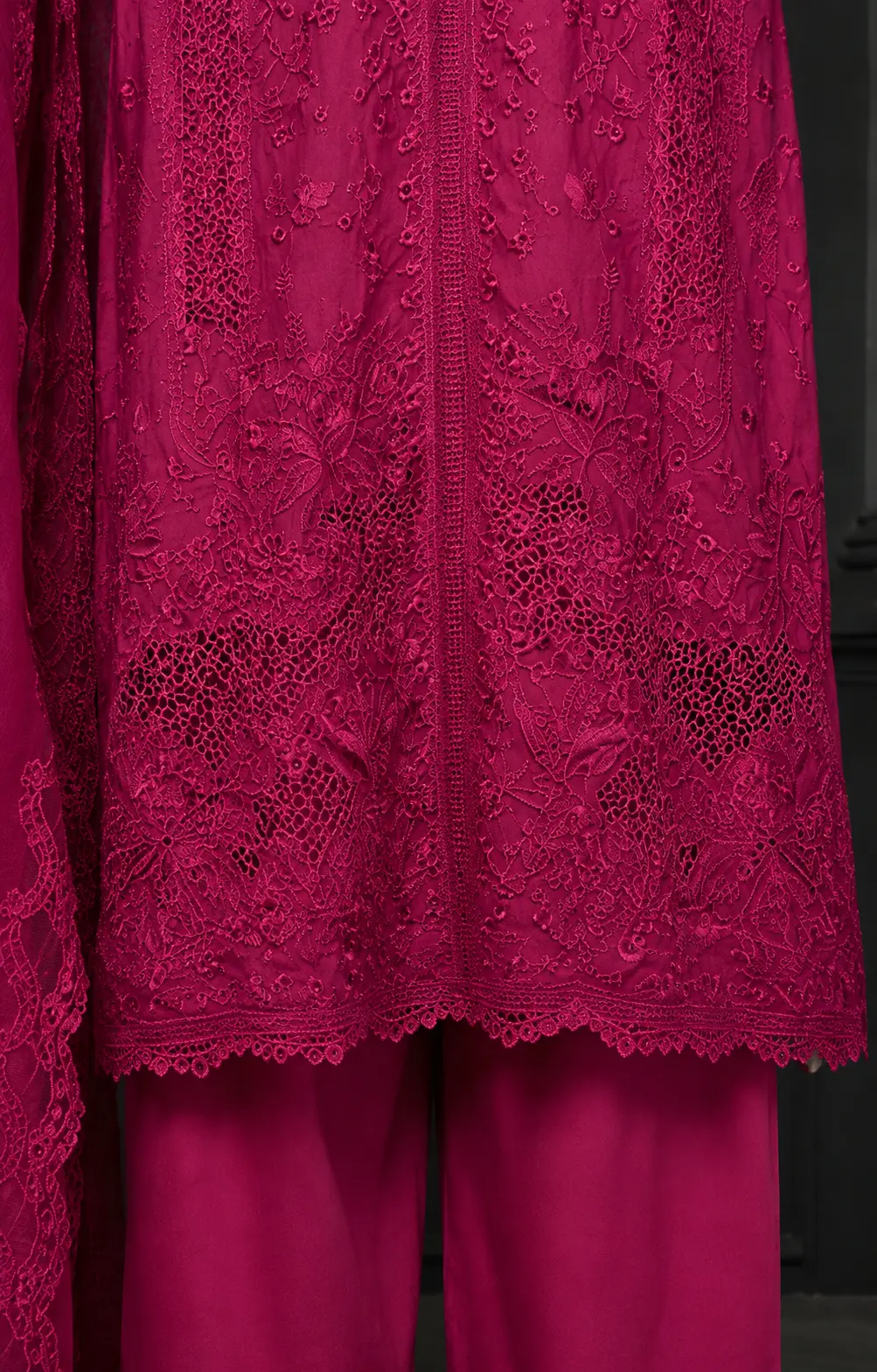 3 Piece - Embroidered cotton Suit - Image 4