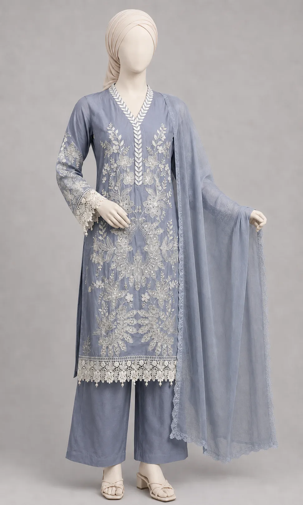 3 Piece - Embroidered COTTON SUIT