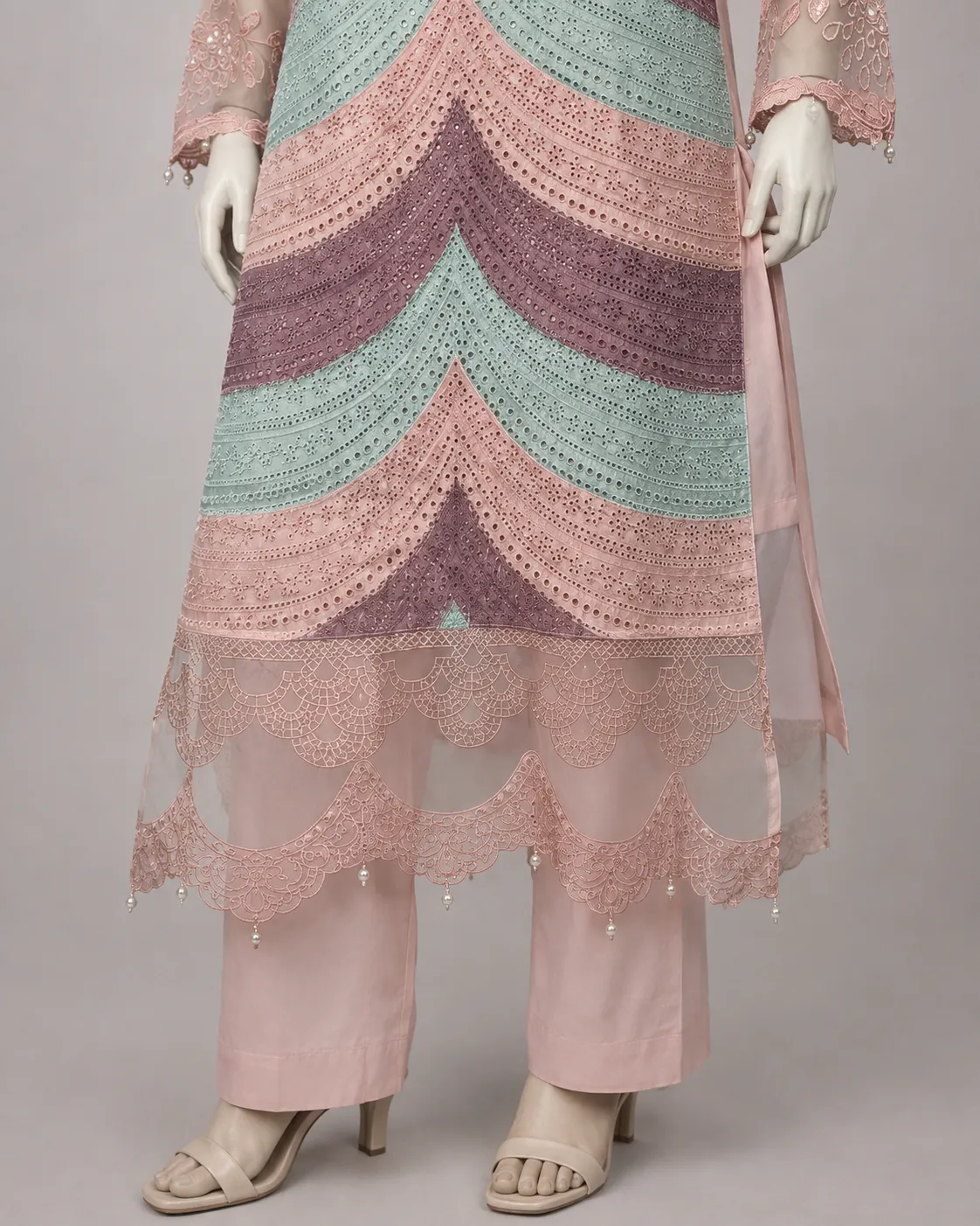 3 Piece - Embroidered COTTON SUIT - Image 6