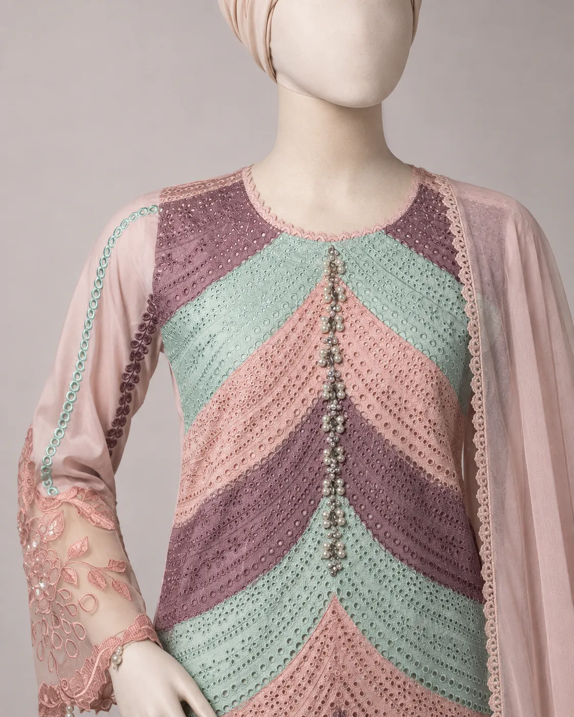 3 Piece - Embroidered COTTON SUIT - Image 5
