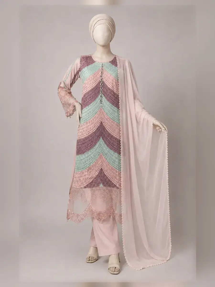 3 Piece - Embroidered COTTON SUIT