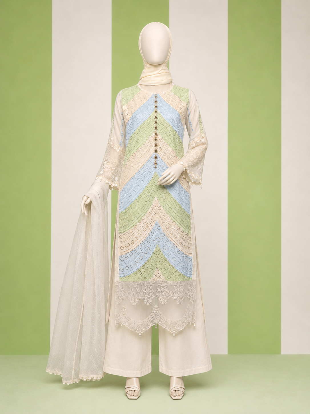 3 Piece - Embroidered COTTON SUIT