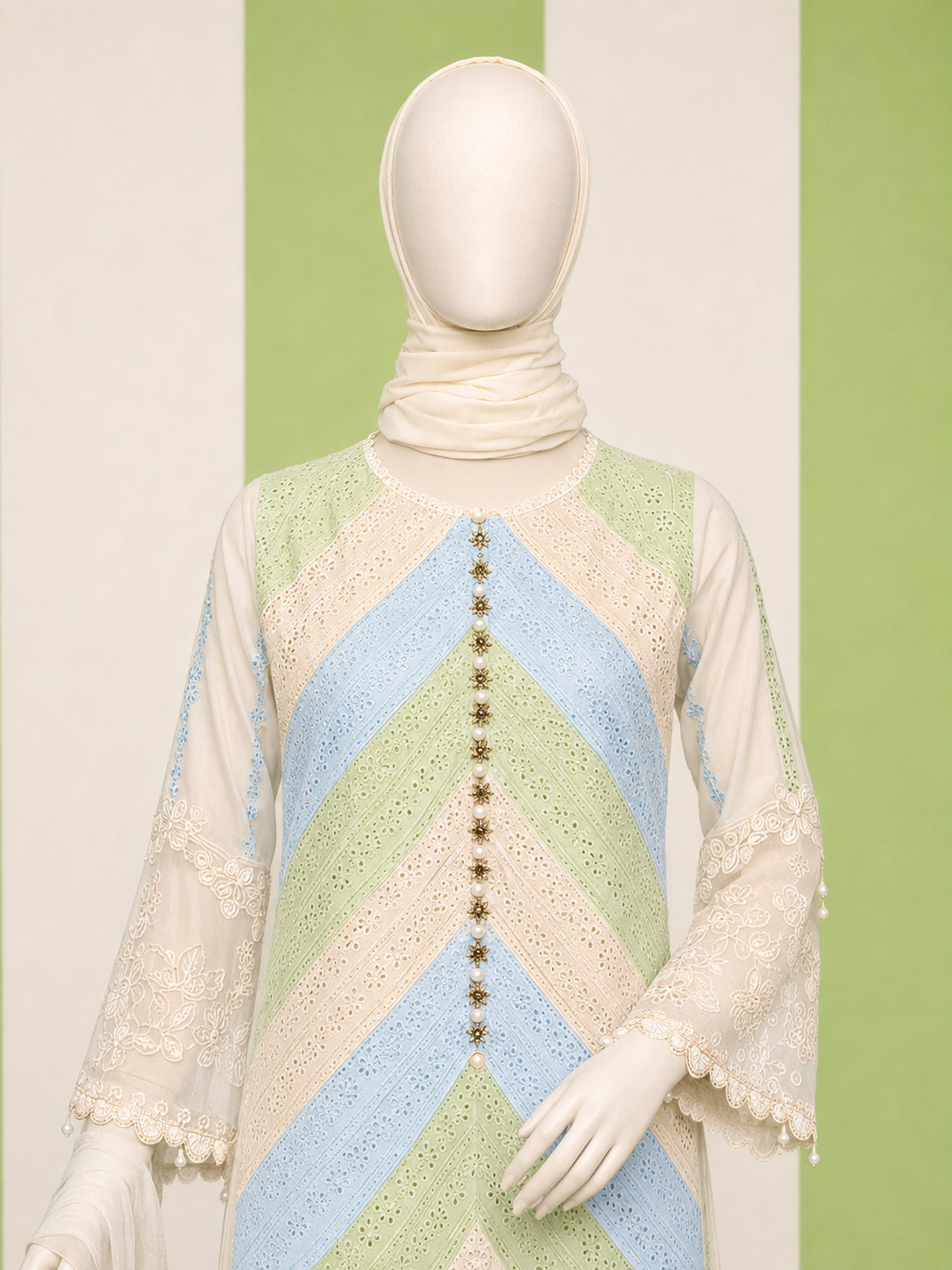(CT-38) 3 Piece - Embroidered COTTON SUIT Hover