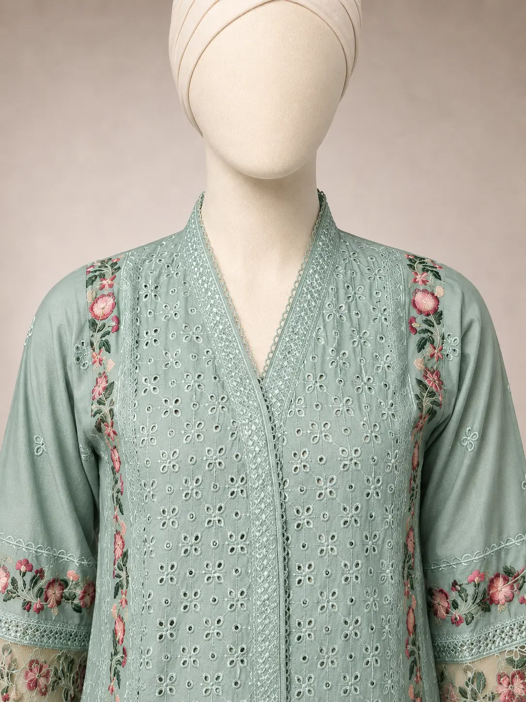 (CHICKEN PANEL) 3 Piece - Embroidered COTTON SUIT Hover