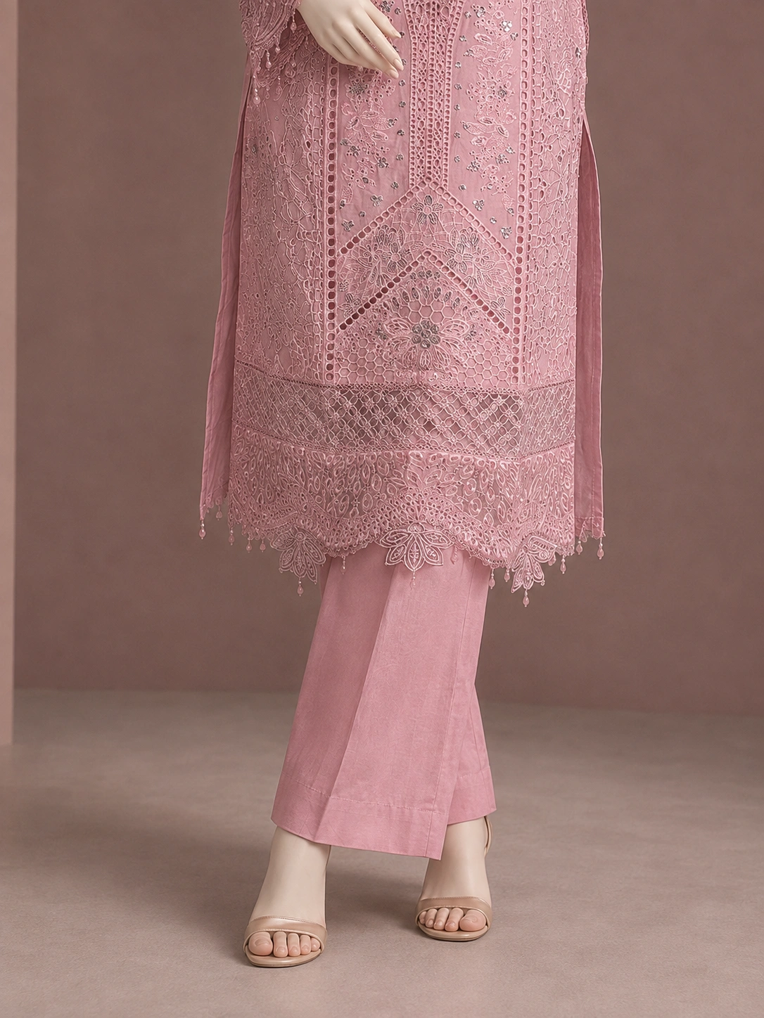 (ECO-30) 3 Piece - Embroidered COTTON SUIT - Image 3