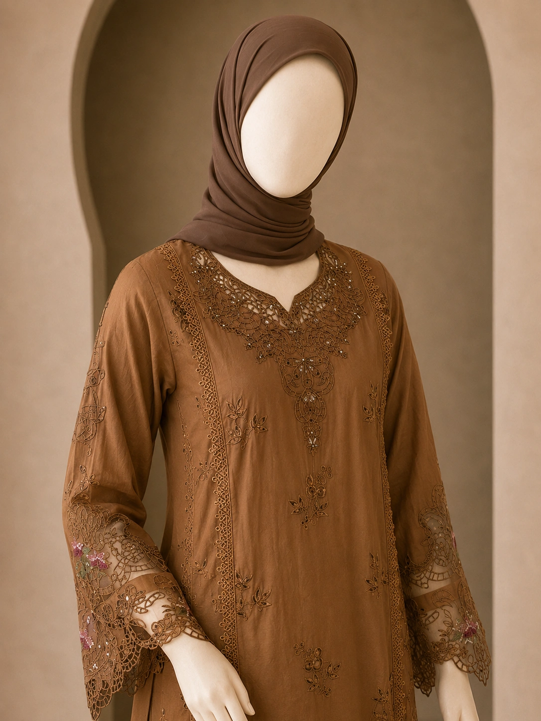 (ECO-06) 3 Piece - Embroidered COTTON SUIT Hover