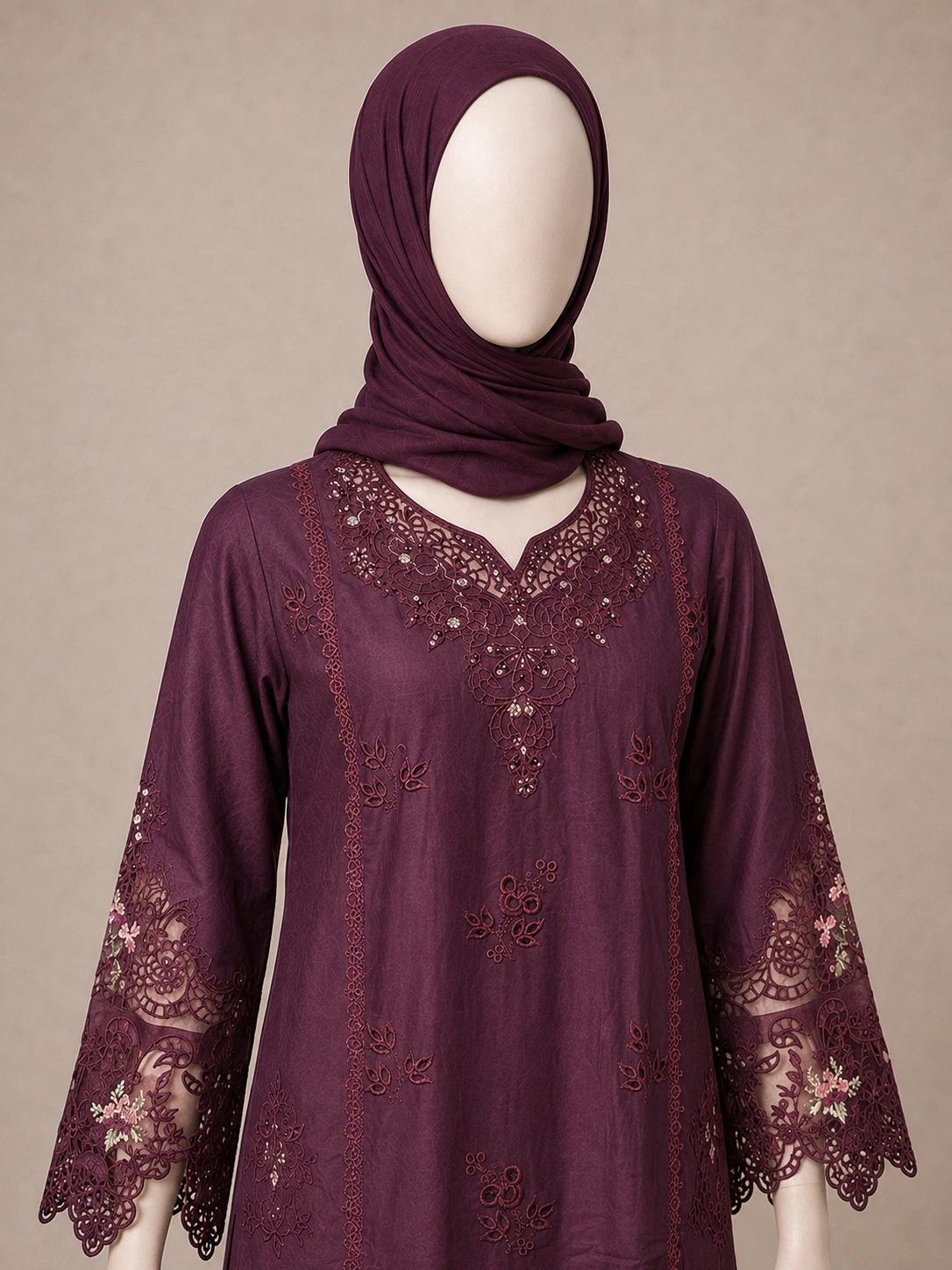 (ECO-06) 3 Piece - Embroidered COTTON SUIT Hover